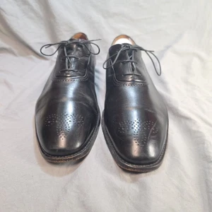 Gravati italienische elegante Oxford-Schuhe mit roher Zehenpartie schwarz Größe 11,5 W - Bild 1 von 9