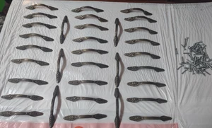 Manijas de gabinete de cajón de latón Amerock, tiradores, trigo #1334 granja - Imagen 1 de 9