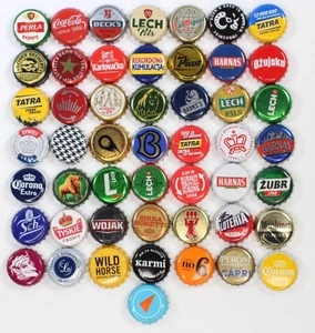 50x Bier & Getränke Flaschenverschlüsse - Kronkorken Mix Europa, UK - Konvolut 08 - Bild 1 von 9