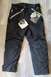 British Motorcycle Gear Men's Pants Armored Black Size 2XL Straight BMG Nylon - Picture 1 of 16