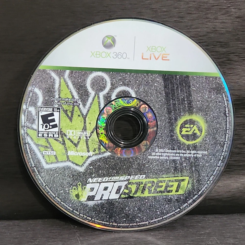 Need for Speed ProStreet Xbox 360 Game Disc Only Racing EA Xbox Live Tested - Image 1 of 1