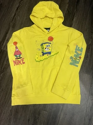 Sudadera con capucha amarilla para niños Nike Kyrie Bob Esponja talla L Foto 1 de 4