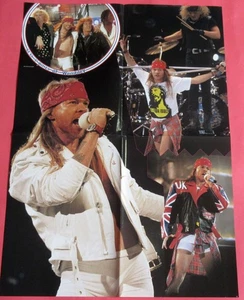W. AXL ROSE GUNS N' ROSES 1992 BONUS POSTER JAPAN MAGAZIN IR 7J - Bild 1 von 2