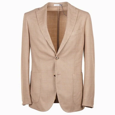 Abrigo Deportivo Boglioli Tostado-Crema Tejido a Cuadros Lana 'K Jacket' 38R (Eu48) Nuevo con Etiquetas Foto 1 de 4