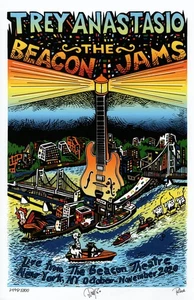 TREY ANASTASIO SIGNED AUTOGRAPH LIMITED EDITION BEACON JAMS CONCERT POSTER PHISH - Picture 1 of 1