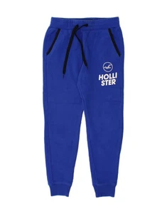 HOLLISTER Mens Graphic Tracksuit Trousers Joggers XS Blue Cotton JW23 - Picture 1 of 3