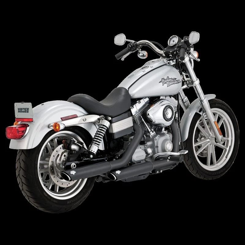 Vance & Hines Fits HD Dyna 91-17 3In Slip-Ons Black PCX Slip-On Exhaust - Image 1 of 1