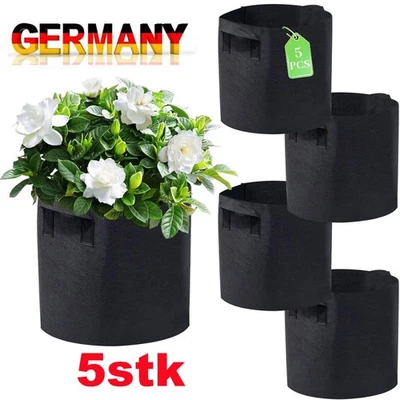 5x Pflanzsäcke Mit Henkeln Pflanztasche Grow Plant Bags Pflanzbehälter 20L/5GAL - Bild 1 von 4