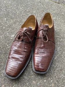 Johnston and Murphy Men’s Handmade Genuine Lizard Shoe Size 9/12 Made In Spain - Picture 1 of 7