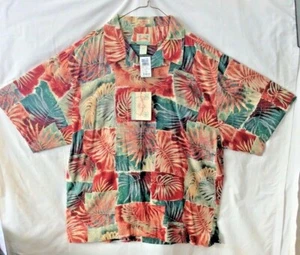 NEW REYN SPOONER BEAUTIFUL BLOCK PALMS 100% SILK $108 COOL VERY RARE L - Picture 1 of 12