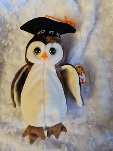Ty Beanie Babies Wise the Graduation Owl Class of 1998 Plüschtier Stofftier - Bild 1 von 3