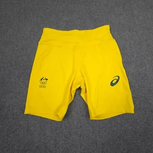 asics Leggings Women MEDIUM yellow bike Australia Paris 2024 olympic Size M - Picture 1 of 11