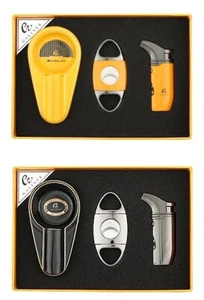 LUXURY GALINER Metal Travel Cigar Accessories Set Gift Box - Picture 1 of 11