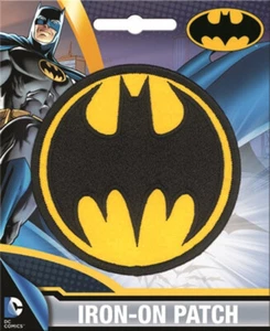 Batman Bat Signal Style Logo Round Embroidered Patch NEW UNUSED AB - Picture 1 of 1