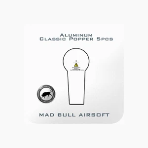 Madbull Airsoft practical shooting target poppers. Aluminum 5pc set - Picture 1 of 4