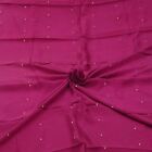 Vintage Magenta Pink 100% Pure Crepe Silk Sari Remnant 4YD Craft Fabric Scrap