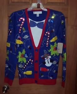 NEU UGLY JOLLY WEIHNACHTEN PARTY PULLOVER TUNIKA DAMEN SMALL S/CH NEU MIT ETIKETT - Bild 1 von 3