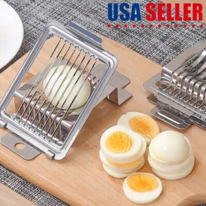 Stainless Steel Boiled Egg Slicer Cutter Mushroom Tomato Ham Kitchen Chopper USA - Picture 1 of 9