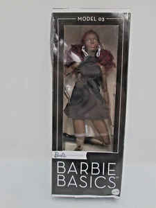 2025 Barbie Basics Model 03 Red Curly Hair Black Mini Dress - Picture 1 of 4