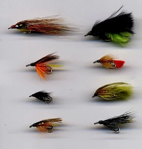 Trout: Wee Doubles: x 8 size 10 &12 Double Hooks assorted  (Code 608) - Picture 1 of 3