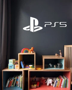 Gamers Decals Sony Playstation 5 Logo Wall Art Stickers Vinyls Decals Kids room - Picture 1 of 4