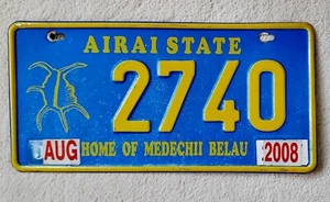 2008 Airai State Palau Home of Medechii Belau Nummernschild ++ sehr guter Zustand - Bild 1 von 2