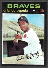 1971 TOPPS #605  Orlando Cepeda  ATLANTA BRAVES  EX  A