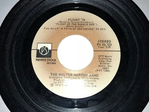 THE WALTER MURPHY BAND Flight '76 Pt. 1 & 2 PRIVATE STOCK 123 45 VINYL 7" RECORD - Imagen 1 de 2