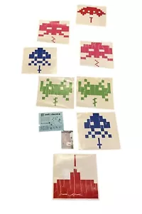 BLIK Brand Invader Video Game Style Wall Sticker Decals Red Blue Green Pink 13" - Picture 1 of 12