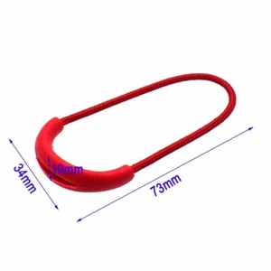 Correa con cremallera en forma de U para accesorios de ropa color rojo - Imagen 1 de 5