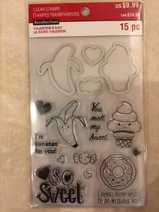 Juego de estampillas y troqueles transparentes de plátano por recuerdos 535746 nuevos - Imagen 1 de 3