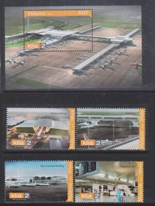 (F313-90) 2014 Malaysia 4stamp & MS Kuala Lumpur Airport (CO) - Picture 1 of 1
