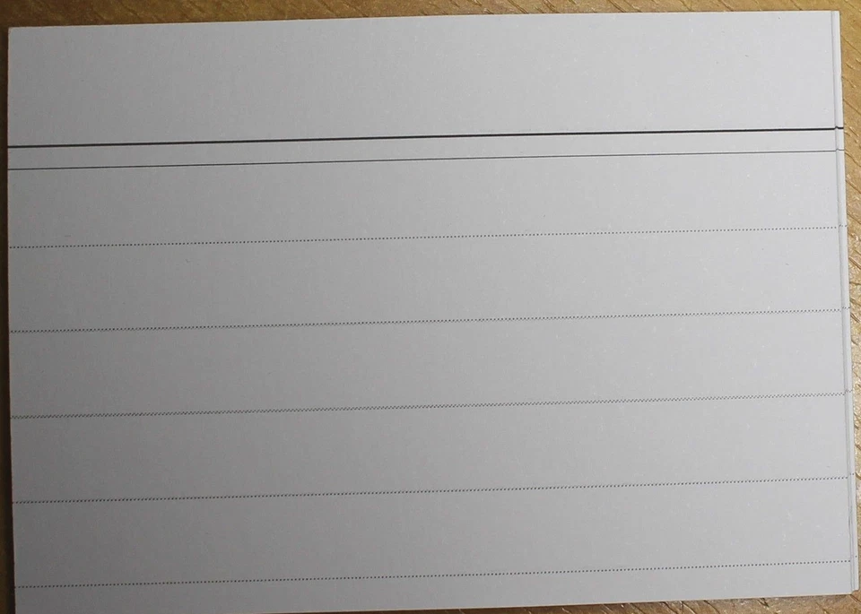 1000 Karteikarten DIN A8 weiß beidseitig liniert für Kartei Karten Kasten - Bild 1 von 1