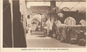 Nigeria - Mounted Emir & Native Musical Instruments - Unused Postcard - Foto 1 di 2