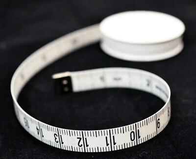 Roll-Fix Tape Measure - Automatic Roll-up, 60"/150 cm/5 ft, White, Free Shipping - Image 1 of 3