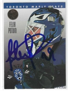 Felix Potvin Signed 1993/94 Leaf Card #1 Toronto Maple Leafs - Picture 1 of 1