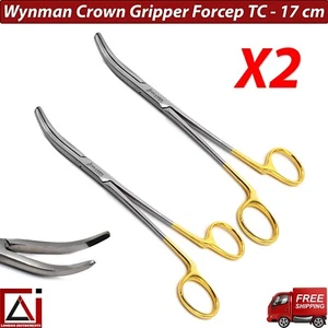 WYNMAN KRONENENTFERNER GREIFER ZANGE TC 17 CM CHIRURGISCH DENTAL GREIFWERKZEUGE X2 - Bild 1 von 7