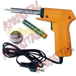 SALDATORE RAPIDO ELETTRICO A PUNTA DOPPIA POTENZA 30-70W BOBINA STAGNO PASTA - Picture 1 of 1