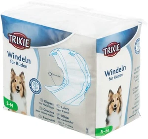 Pannolini a Fascia per Cani Maschi Confezione 12 Pezzi Taglia S-M 30-46 cm 220 g - Foto 1 di 3