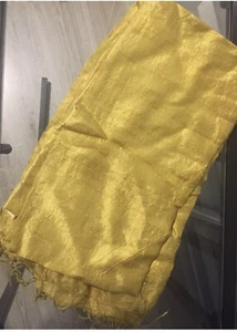 ROCCOBAROCCO 100% Reine Seide Groß Schal Tuch Stola Überwurf XL Neu Senfgelb - Bild 1 von 5