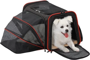 Expandable Dog Carrier Large Cat Carrier, Soft-Sided Portable Collapsible Pet Tr - Picture 1 of 12