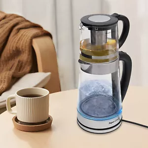 Elektrischer Glas-Wasserkocher Tragbarer Heißwasserkocher Teekanne Wasserkocher - Foto 1 di 16