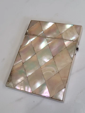 antique simple mother of pearl calling card case Cover