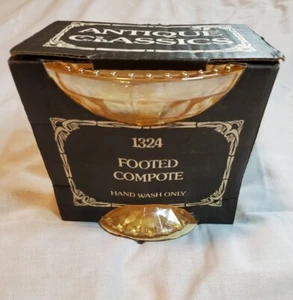 Vintage Jeanette Glass Antique Classics Footed Compote #1324 Candy Dish Chalice - Picture 1 of 5