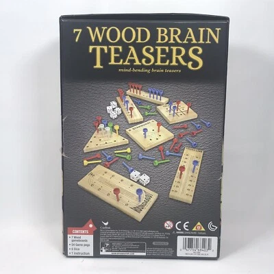 CARDINAL 7 Solid Wood Brain Teasers Roundabout/Insanity/Starburst/Roll-Em & More - Image 1 of 3