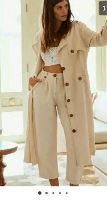 Arnhem Blaze Bohemian Womens Trench Coat In Stone 12 RRP $269 Bnwt 👇 Check  - Image 1 of 4