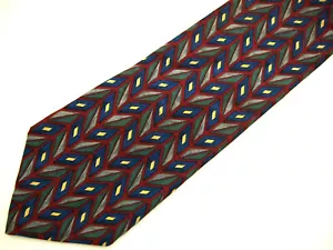 Alexander Julian Colours Herren Krawatte Krawatte rot blau grün geometrisch 57" Karriere - Bild 1 von 4