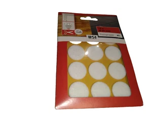 Untersetzter Filzgleiter Selbstklebend 12 stück 25 mm weiß Rund - Bild 1 von 1