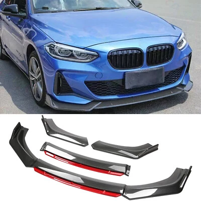 Kit divisor de labios parachoques delantero de fibra de carbono para 1 serie 118i 118d 120i 120d 125i Foto 1 de 4