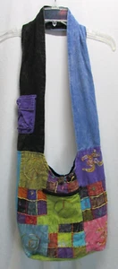 All That Jazz Womens Patchwork Multicolor Boho Crossbody Bag - Picture 1 of 8